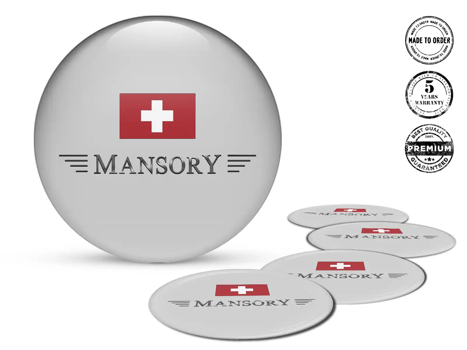 Mansory Radplaketten Stil Premium-Epoxy-Aufkleber